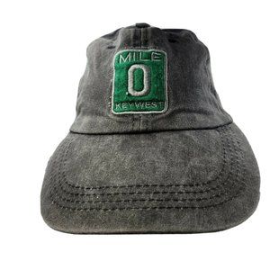 Key West Mile Marker 0 Grey/Blue Adjustable Hat